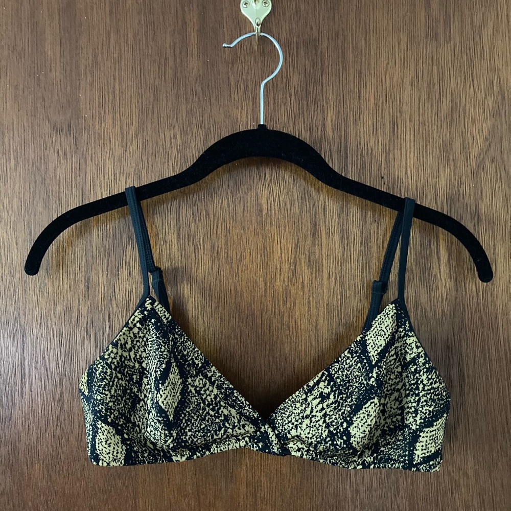 Solid & Striped Python Bikini Top M